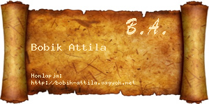Bobik Attila névjegykártya