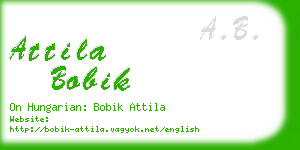attila bobik business card